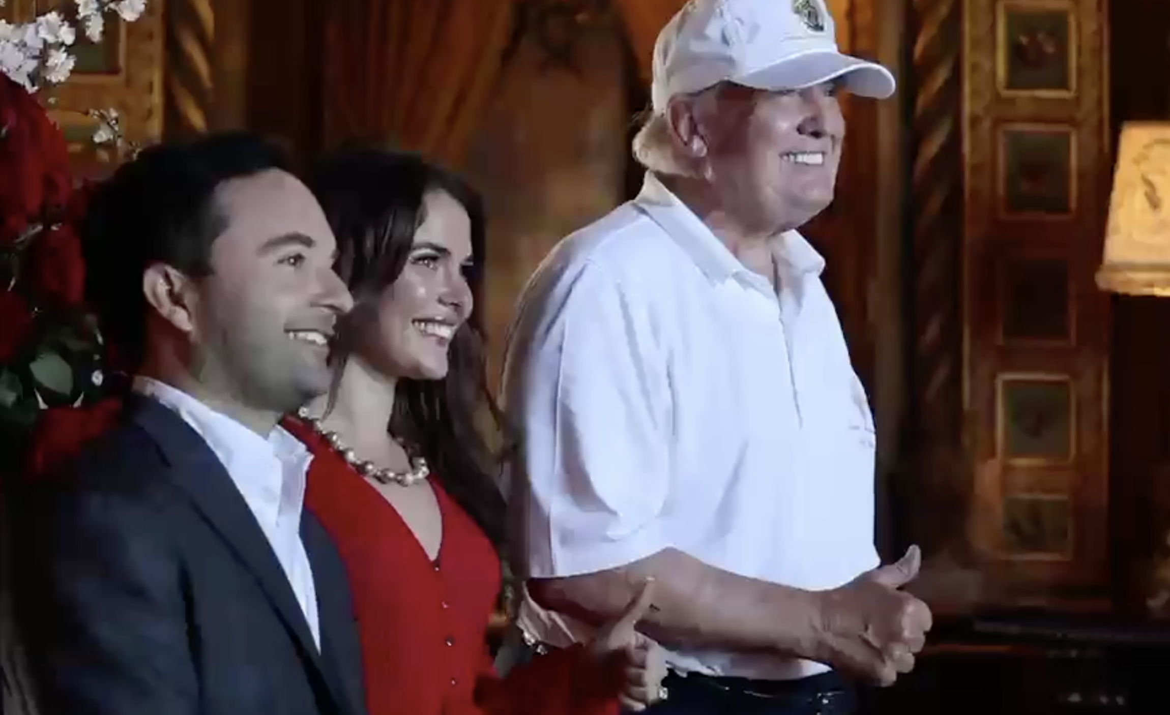 Trump crashes couple’s engagement photos in rare post-White House appearance