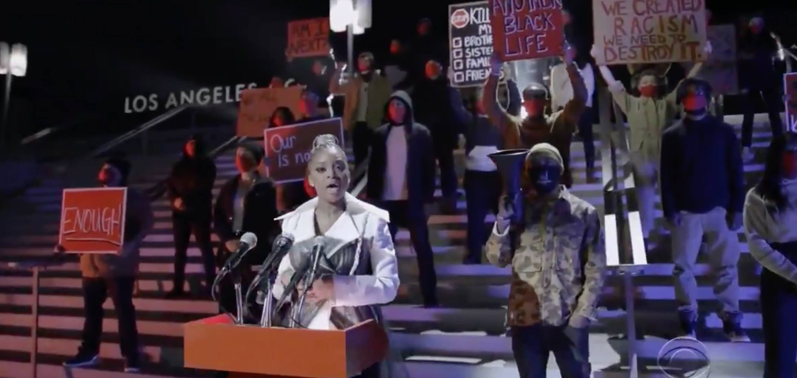 Black Lives Matter activists take stage at Grammys, demand ‘justice’ from Biden