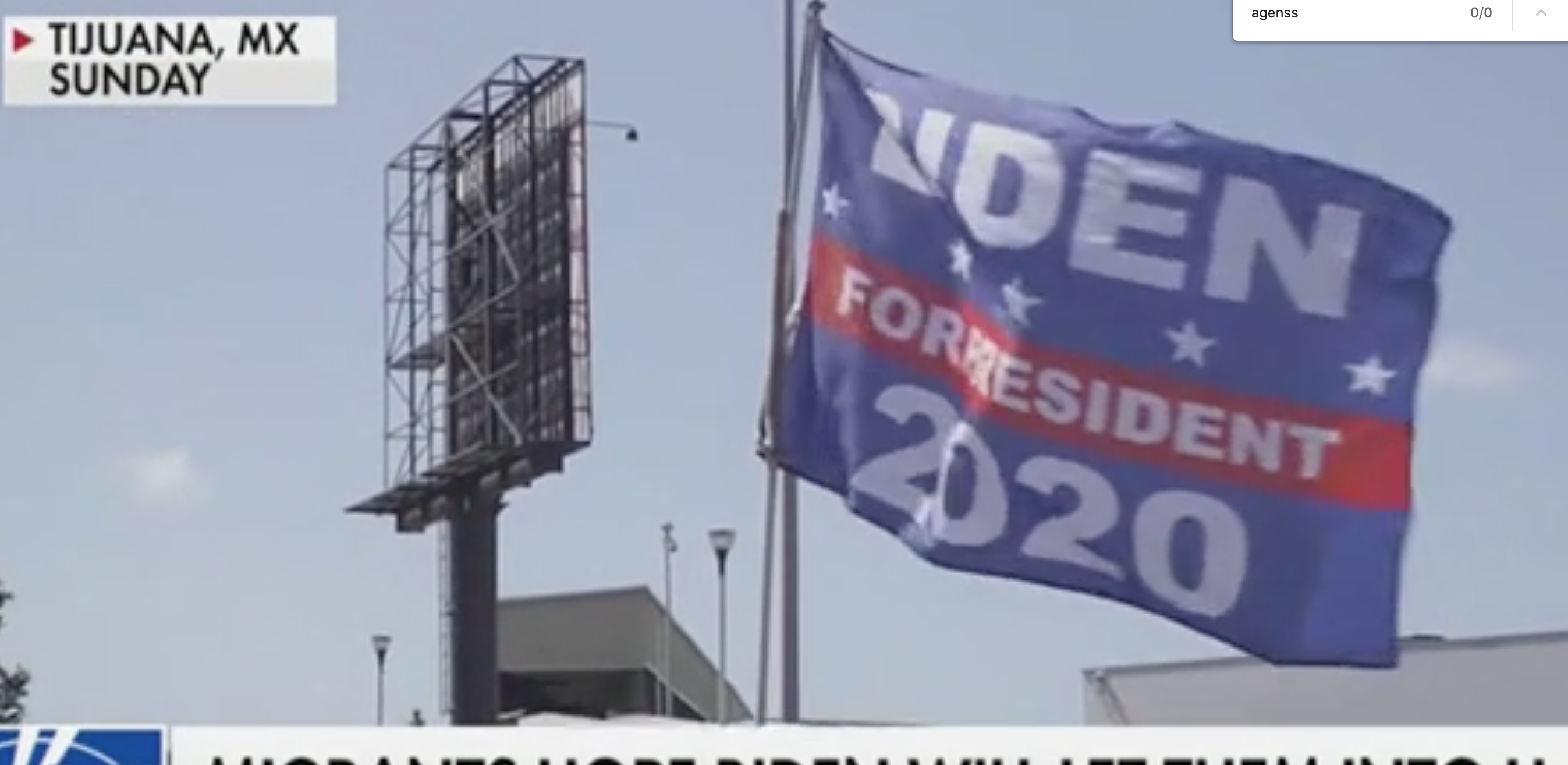 Biden flag flies in Tijuana camp as migrants wait to cross US-Mexico border, where they believe shelter awaits