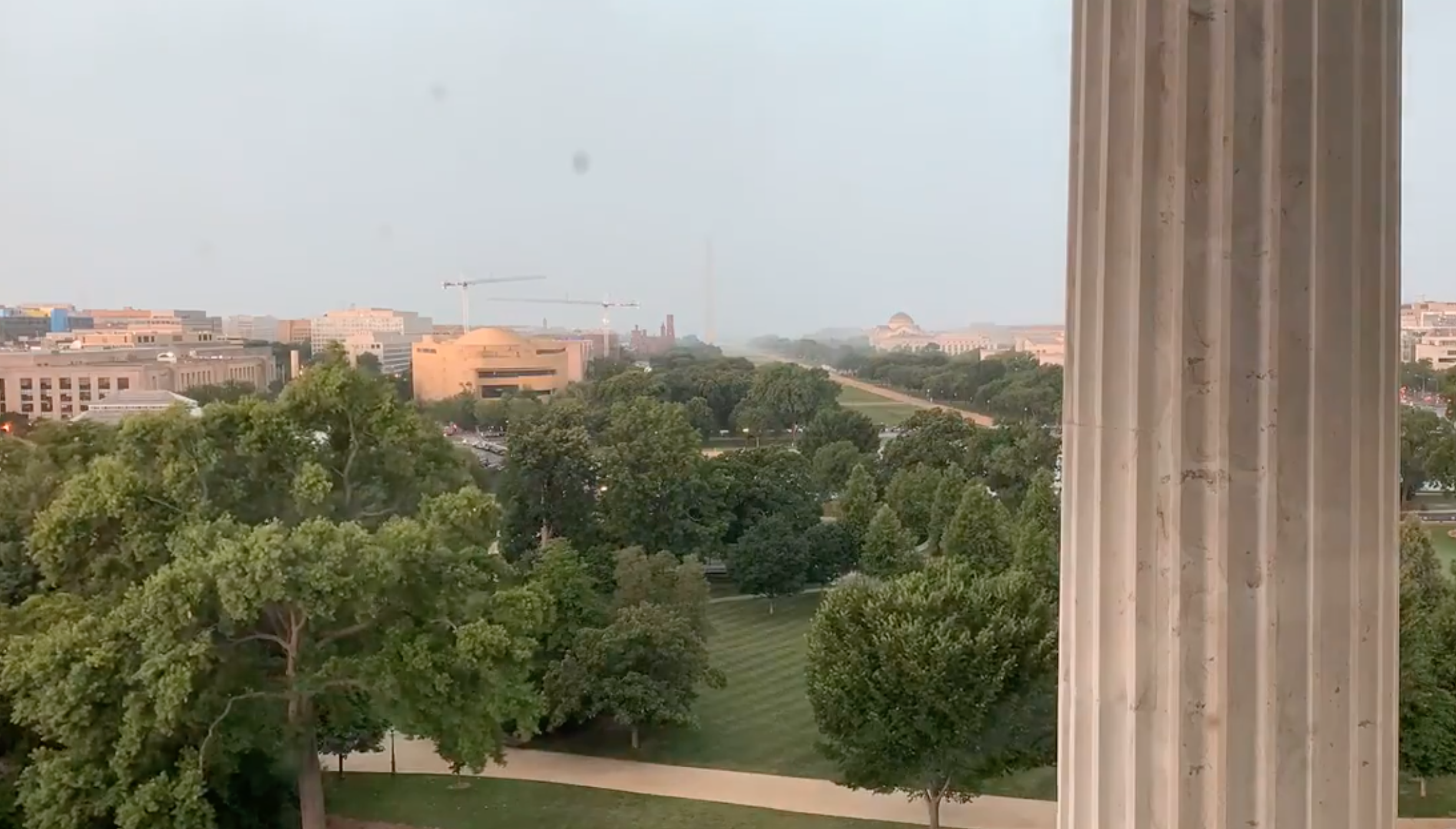 WATCH: Washington Monument disappears from view as summer storm tears through DC