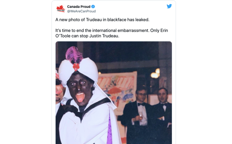 New photo of Justin Trudeau in blackface released on eve of election