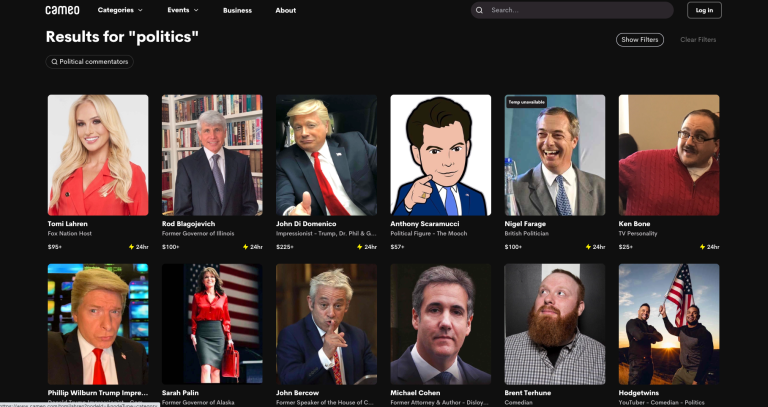 Cameos for cash: Meet the politicos offering online greetings and laughs for money