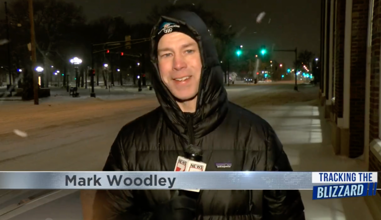 WATCH: Sports reporter has hilarious reaction after being sent out into cold to cover storm