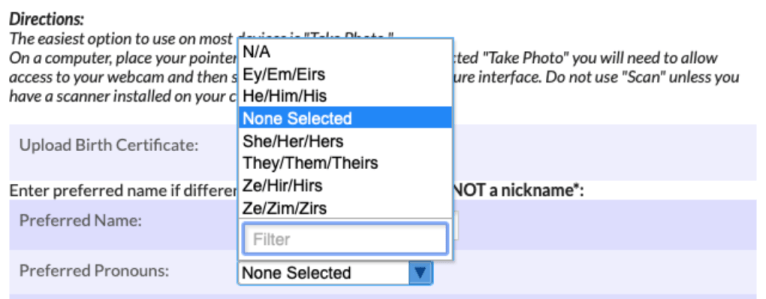 School district prompts parents to enter children’s ‘preferred pronouns’ when registering for kindergarten