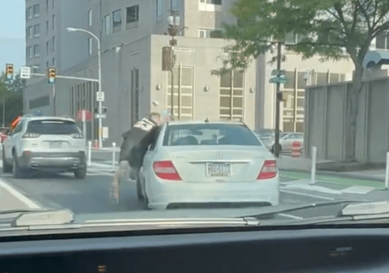 Video shows Philadelphian risk his life to get his stolen car back