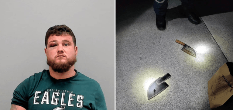 Eagles fan arrested Sunday after attacking fire station with meat cleaver
