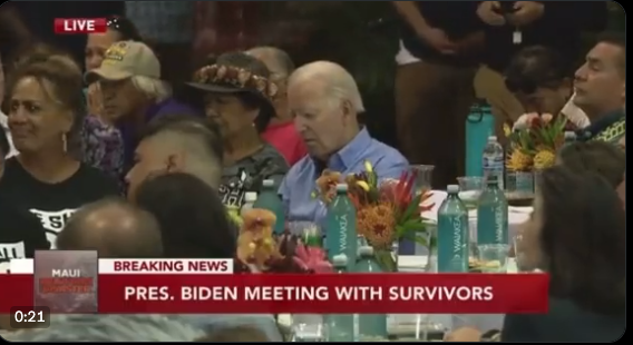 Biden did not fall asleep during Maui speech, footage shows
