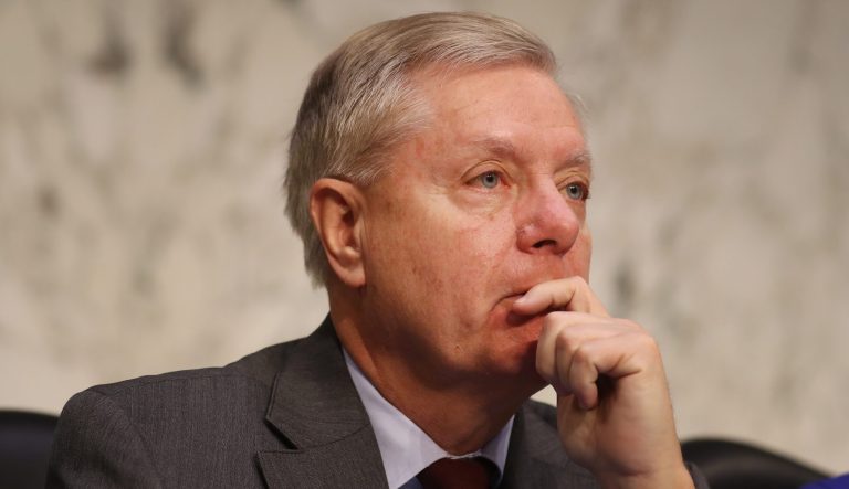 Sen. Lindsey Graham, R-S.C., listens during a hearing in Washington, D.C., on Tuesday, Jan. 15, 2019. 