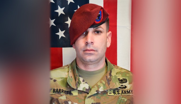 Army paratrooper Sgt. 1st Class Elis Angel Barreto Ortiz is seen.