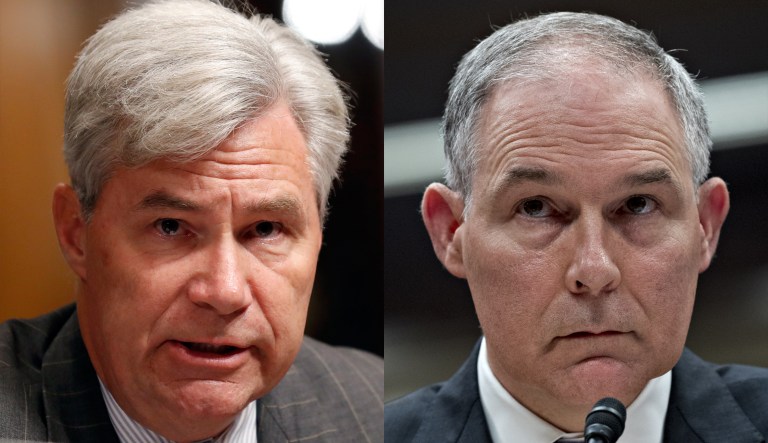 Sheldon Whitehouse and Scott Pruitt.