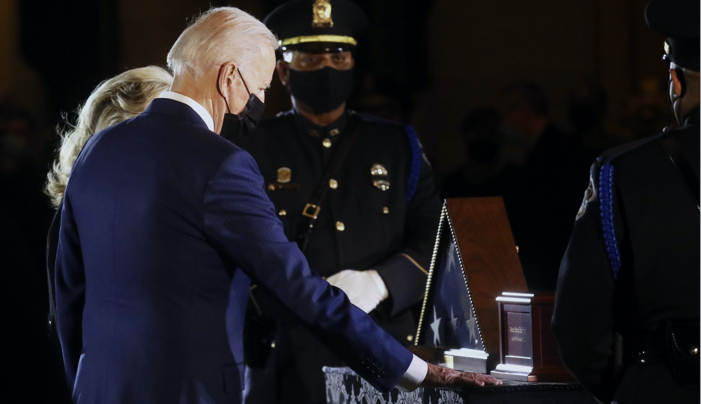 Biden makes unexpected visit to Capitol to honor Officer Brian Sicknick