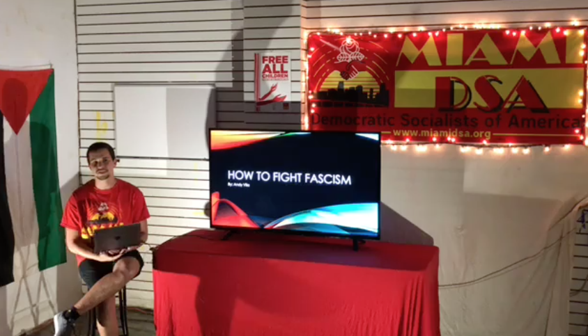 Socialist leader jokes about burning down conservative activists’ tent