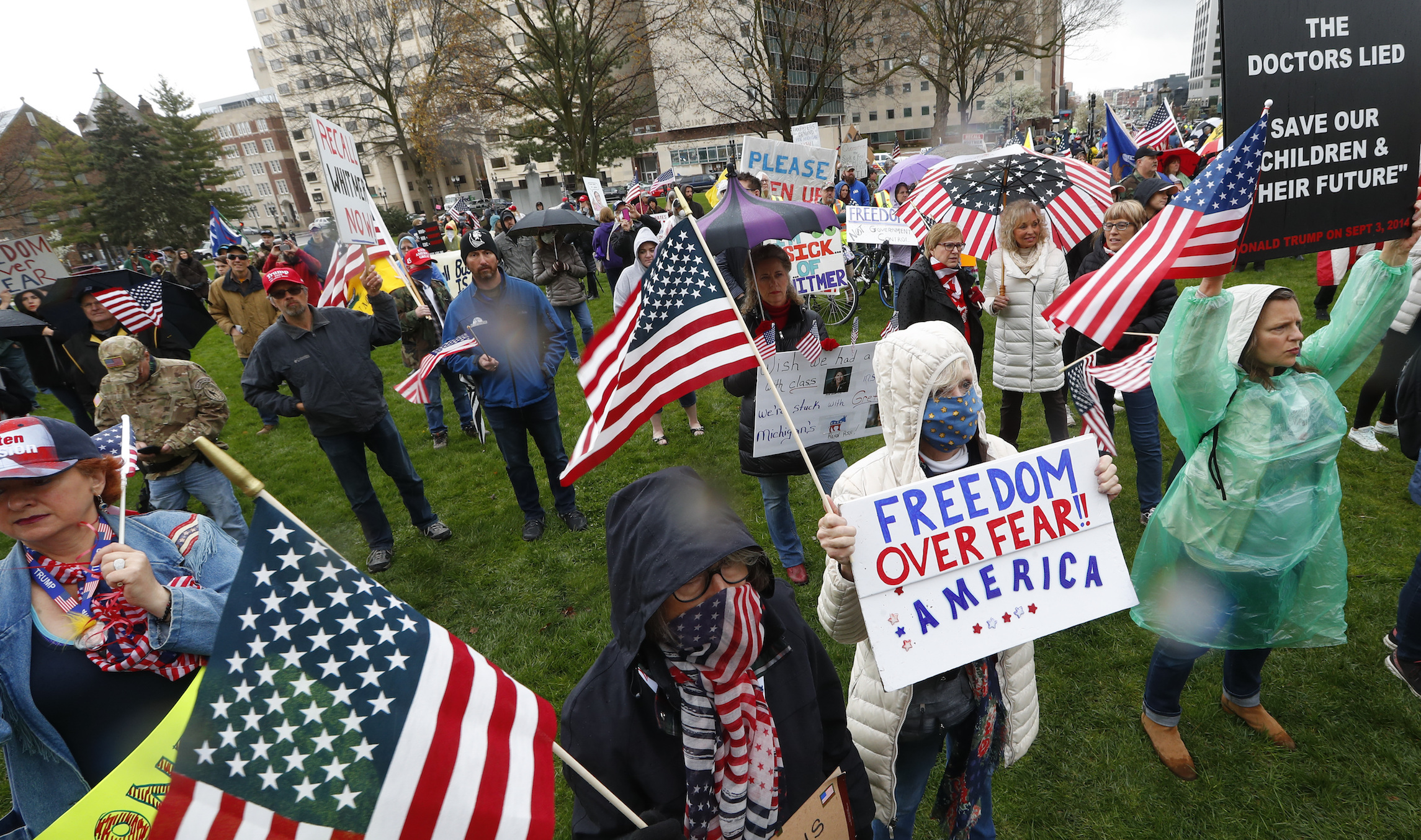 ‘Let us in!’: Anti-lockdown protesters demand entry to Michigan House floor as lawmakers meet
