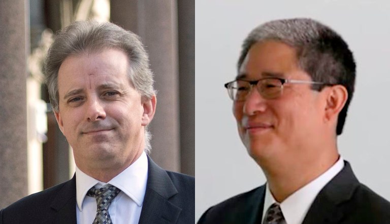 Christopher Steele (left) and Bruce Ohr (right) are pictured.