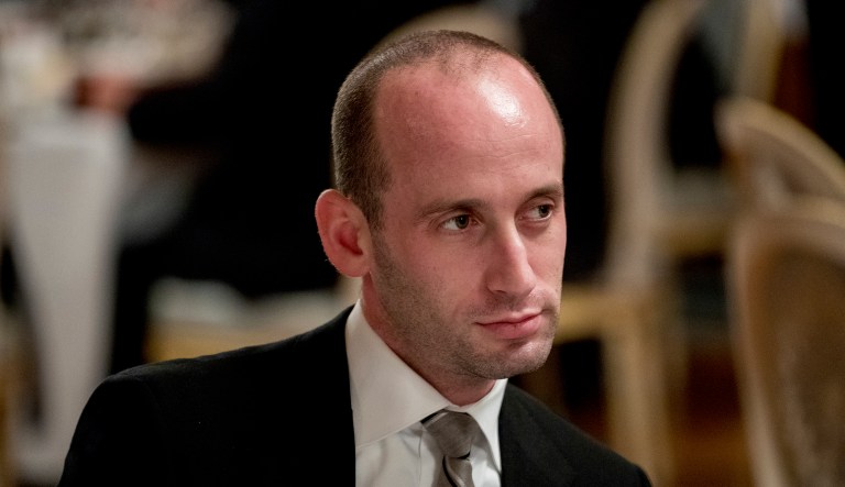 President Donald Trump's White House Senior Adviser Stephen Miller arrives for a state dinner for President Donald Trump and Japanese Prime Minister Shinzo Abe the Akasaka Palace, Monday, Nov. 6, 2017, in Tokyo. Trump is on a five country trip through Asia traveling to Japan, South Korea, China, Vietnam and the Philippines. Miller, a former aide to then-Alabama Sen. Jeff Sessions, emerged as one of Trump's lead speechwriters and policy advisers.
