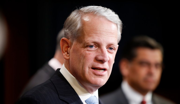 FILE - In this March 25, 2015 file photo, Rep. Steve Israel, D-N.Y. speaks during a news conference on Capitol Hill in Washington. Israel, a member of the House Democratic leadership in his eighth term in Congress, said Jan. 5, 2016, he will retire at the end of this year. "Simply put, itÃ­s time to pass on the torch," Israel said in a statement announcing the unexpected move.