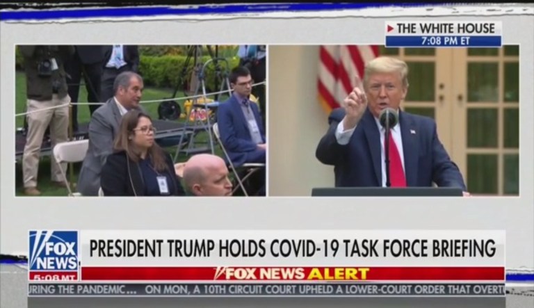 ‘Just a loudmouth’: Trump threatens to leave briefing early because of Playboy reporter