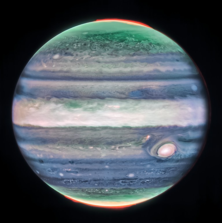 Jupiter from NASAâs James Webb Space Telescopeâs Near-Infrared Camera.