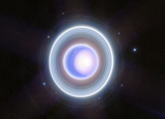 This image of Uranus from NIRCam (Near-Infrared Camera) on NASAâs James Webb Space Telescope shows the planet and its rings in new clarity. (NASA photo)