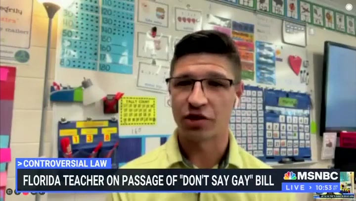 Florida teacher worries he can't discuss his love life with students