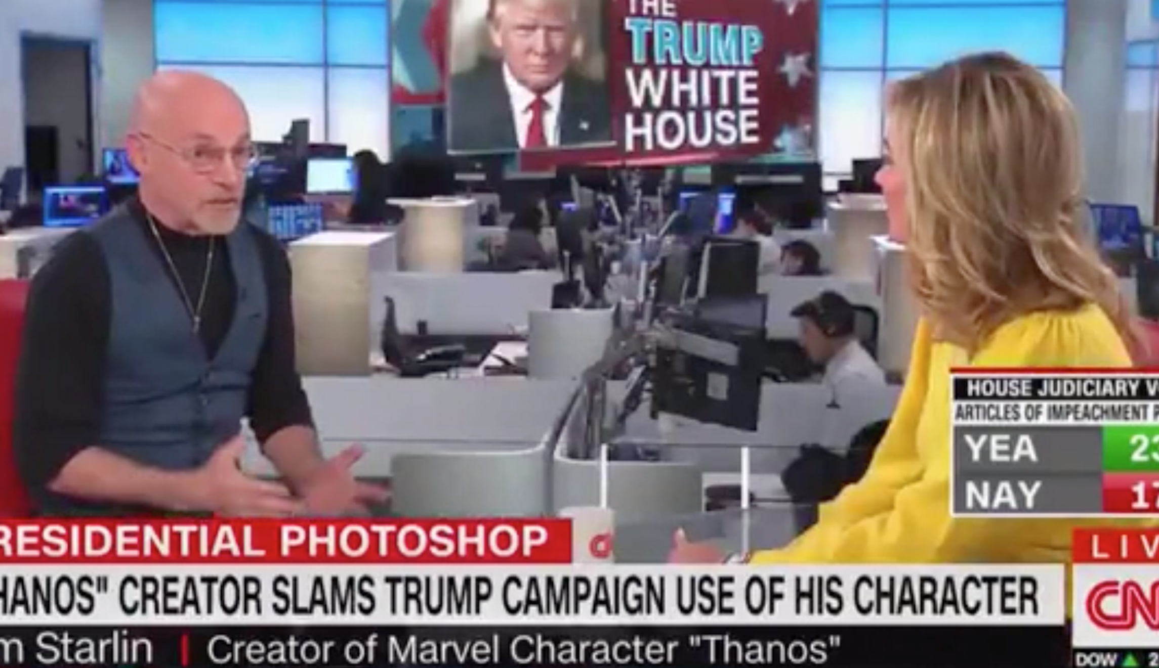 CNN host asks comic book villain creator if he can force Trump to ‘take down’ meme