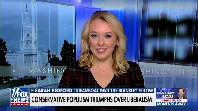 Sarah Bedford appears on The Ingraham Angle on December 21, 2023
