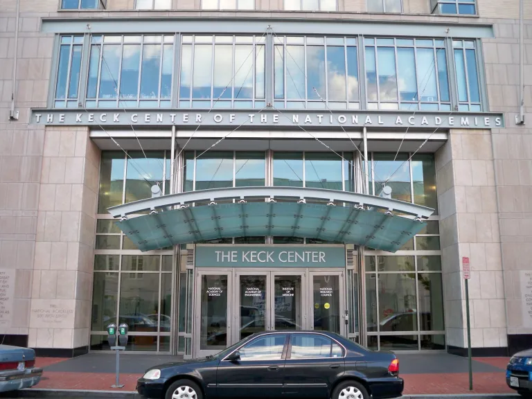 The Keck Center, the headquarters of the National Academies of Sciences, Engineering, and Medicine Headquarters in Washington, D.C., is shown above in this photo from Oct. 3, 2009.