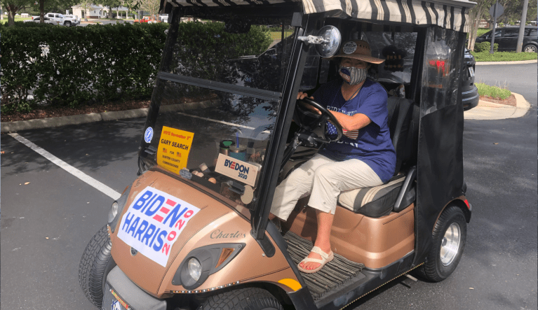 In Florida’s Villages, outnumbered Biden backers circle the golf carts