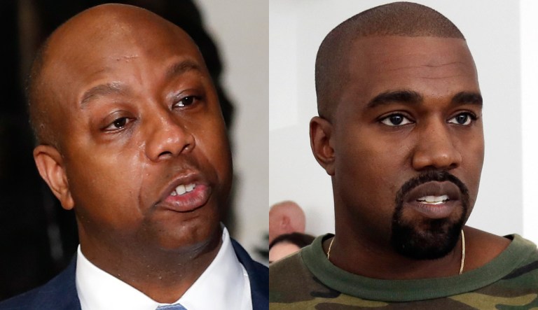 Tim Scott and Kanye West.