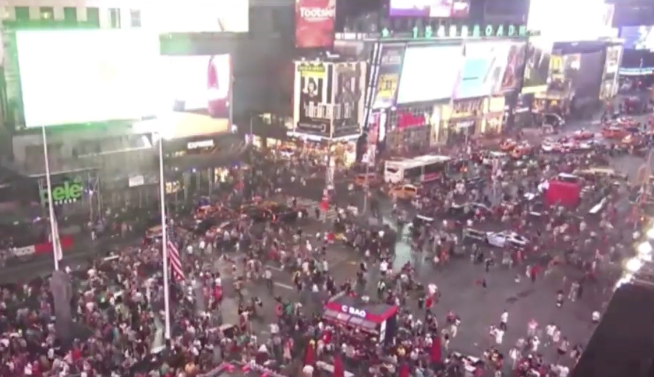 Crowds flee Times Square after motorcycle backfires, sparking active shooter scare