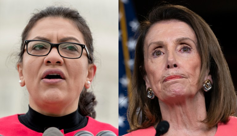 Rashida Tlaib, Nancy Pelosi.
