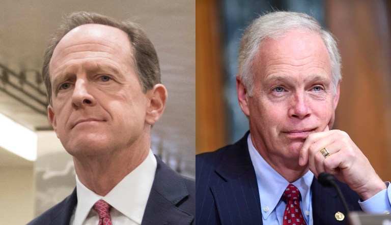 Sens. Pat Toomey and Ron Johnson are pictured.