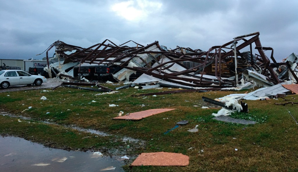 At least three dead as tornadoes tear through Deep South