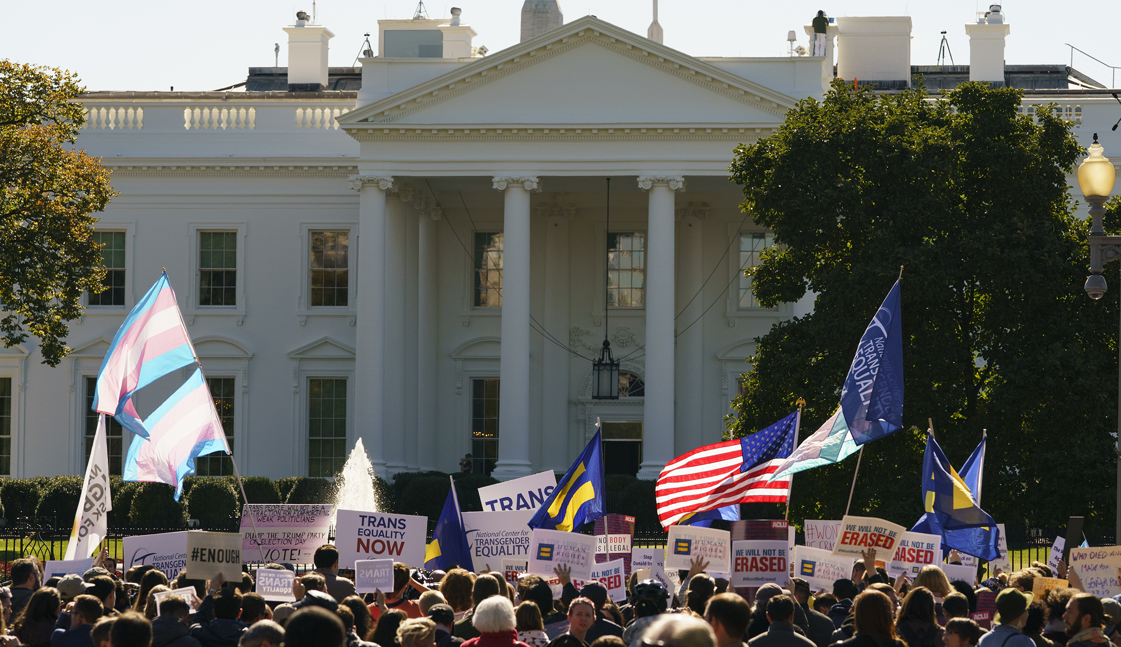 Trump administration deflects report that it will narrow transgender rights