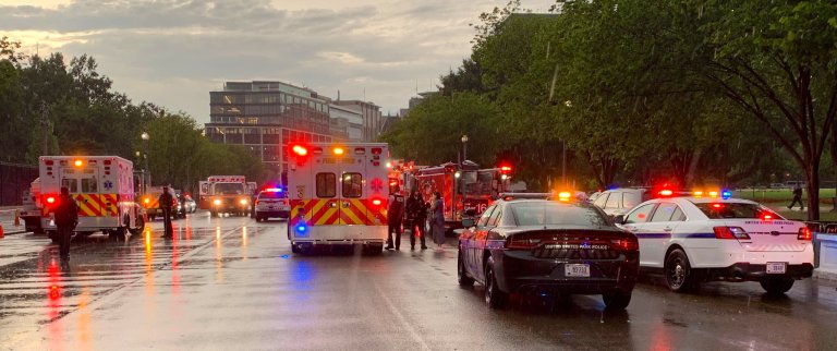 Two people struck by lightning near White House die from injuries