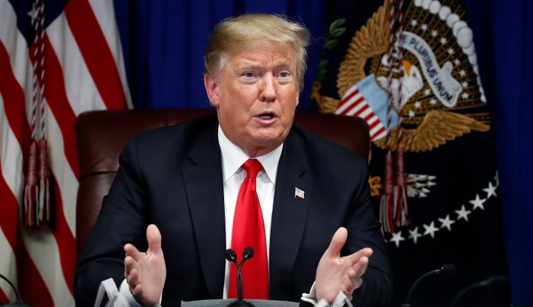 President Donald Trump speaks during a roundtable discussion on the First Step Act, Monday, Nov. 26, 2018, in Gulfport, Miss.