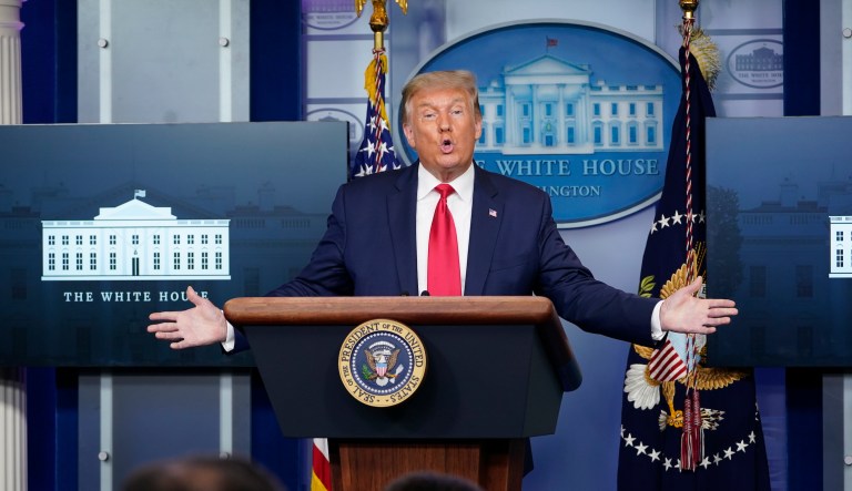 Trump accuses Biden of campaigning against a coronavirus vaccine