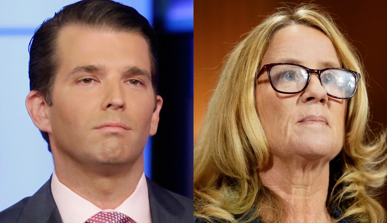 Donald Trump Jr and Christine Blasey Ford.