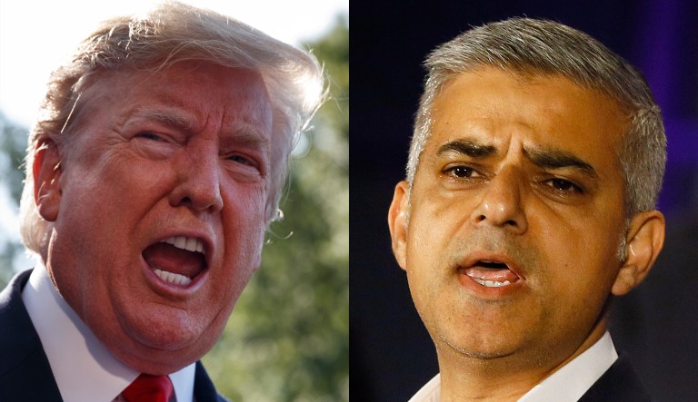 Donald Trump Sadiq Khan.
