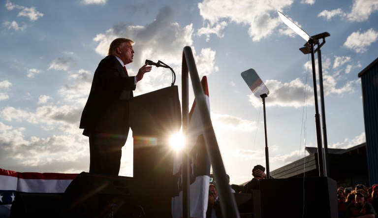 President Donald Trump speaks during a campaign rally, Monday, May 20, 2019, in Montoursville, Pa.