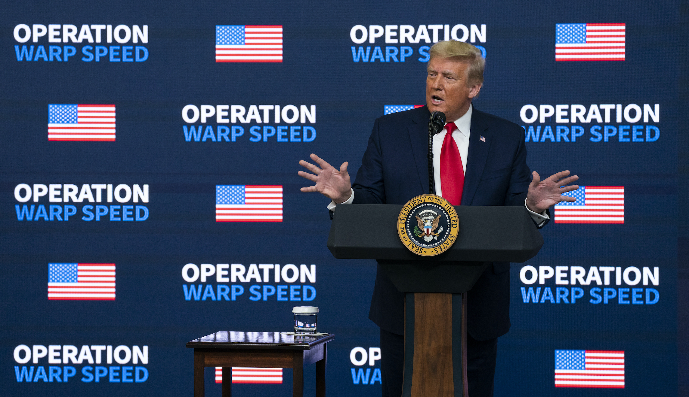 Trump signs order prioritizing US in coronavirus vaccine distribution