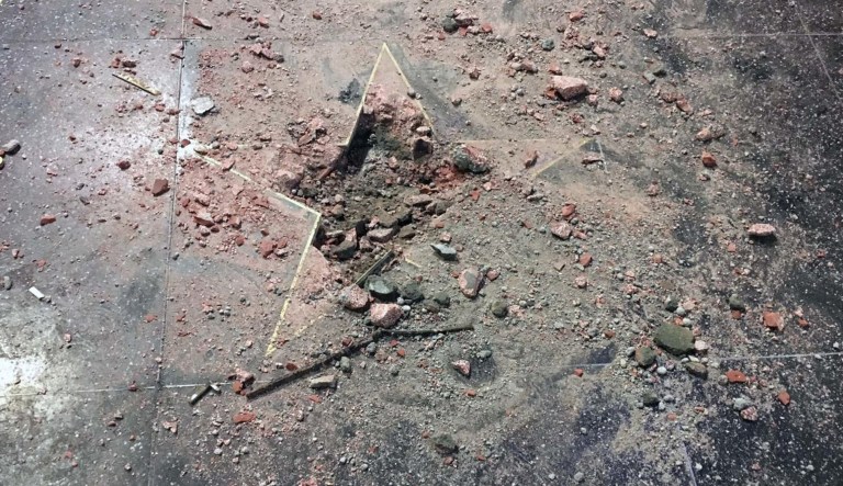 Trump’s Hollywood star destroyed with man wielding a pickax