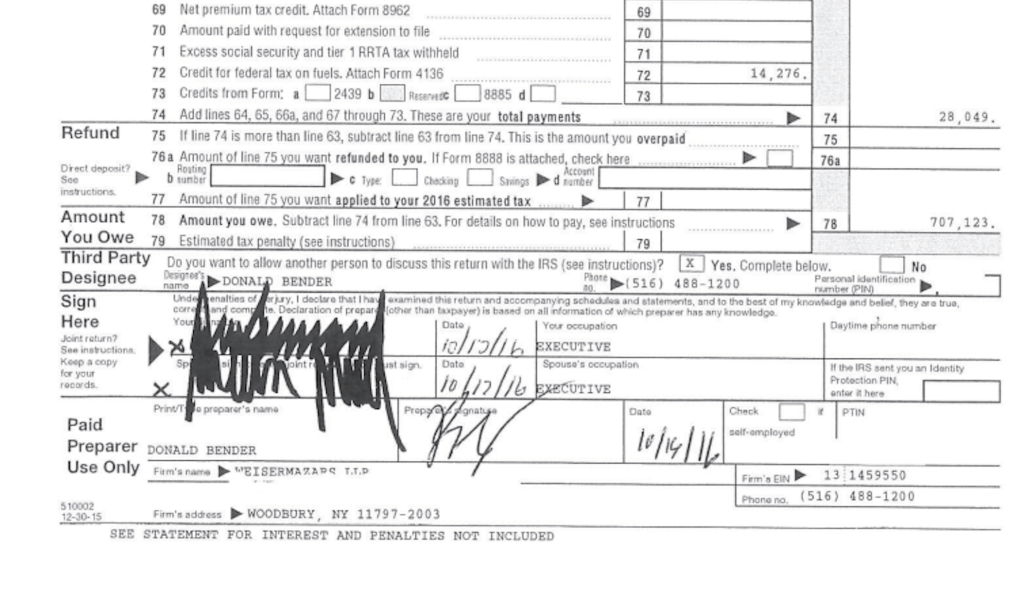 READ IN FULL: The newly released Trump tax returns
