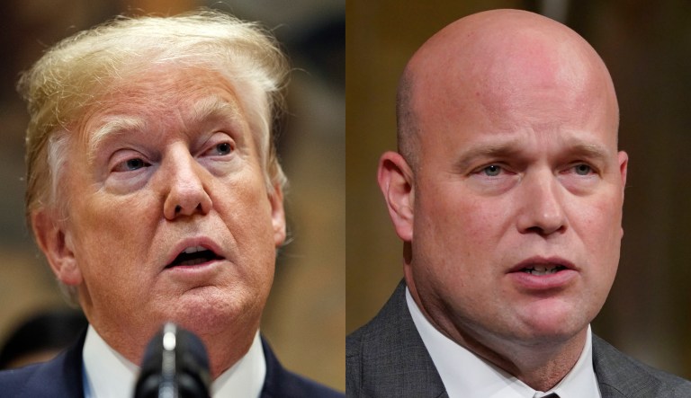 Donald Trump and Matthew Whitaker.