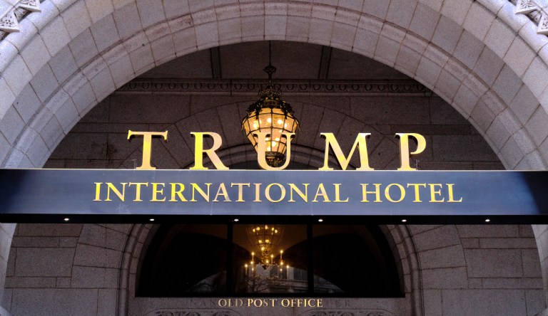 The north face of the Trump International Hotel is seen in this general view. Monday, March 11, 2019, in Washington D.C. 