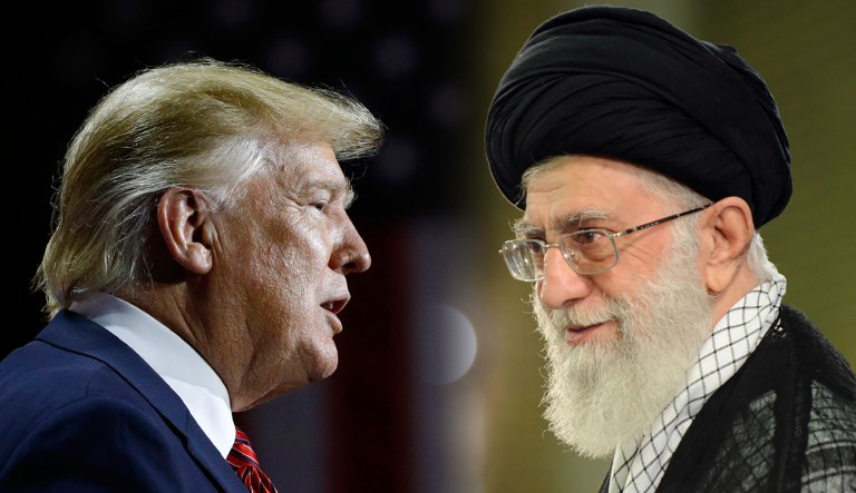 President Trump and Iranian Supreme Leader Ali Khamenei are seen.
