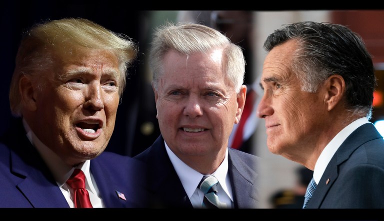 Donald Trump, Lindsey Graham, Mitt Romney 