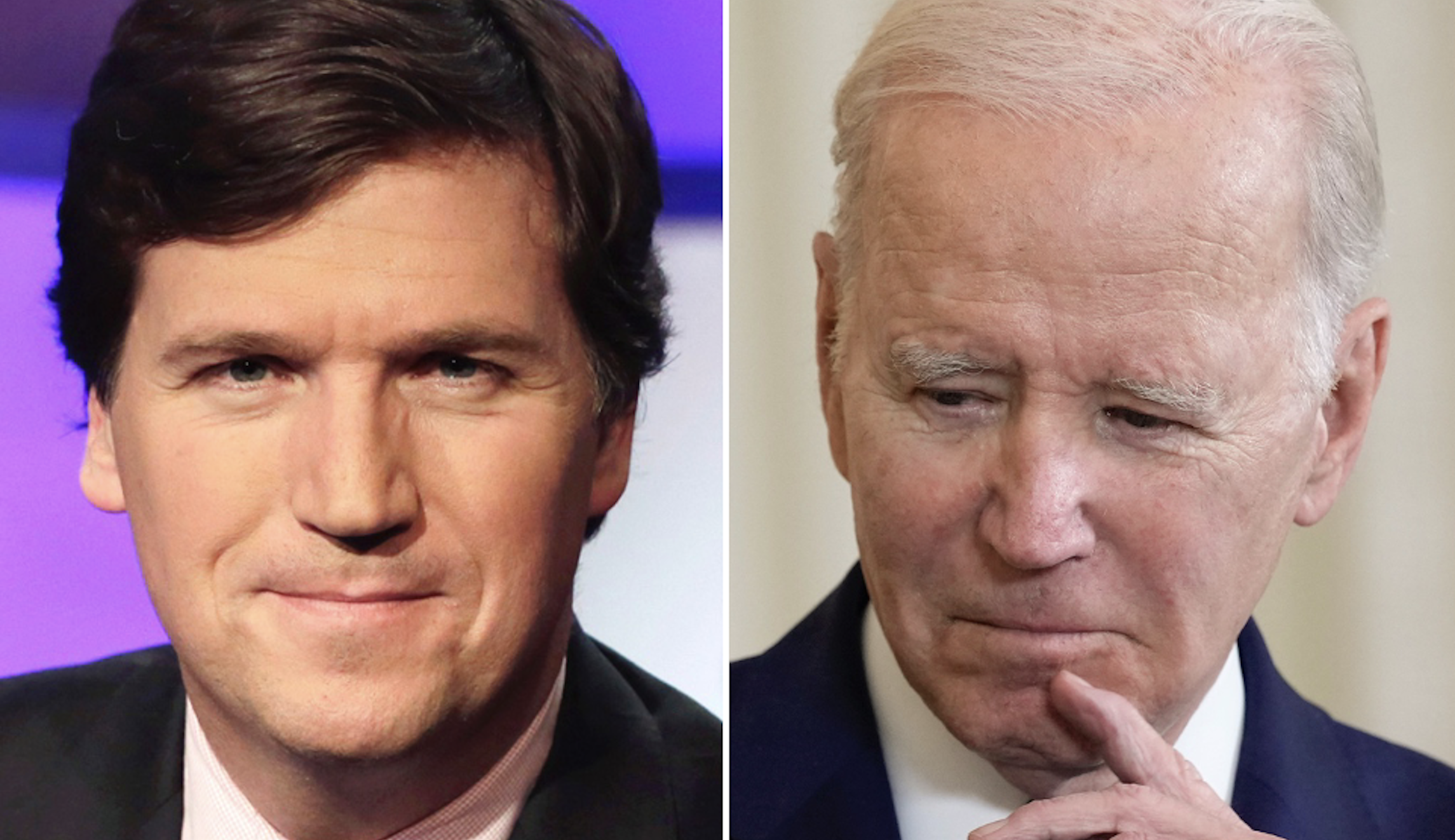 Tucker Carlson slams ‘hysteria’ over Fox News’s Biden ’wannabe dictator’ chyron