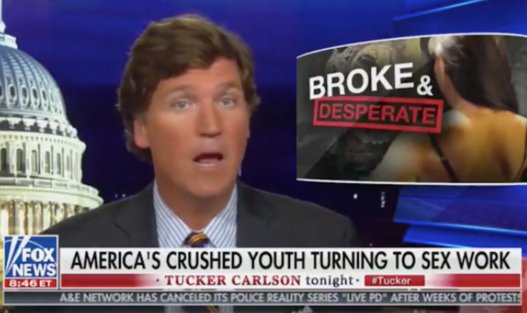 ‘Broke and desperate’: Tucker Carlson accuses OnlyFans ‘pimps’ of ‘feasting off of our collapsing economy’