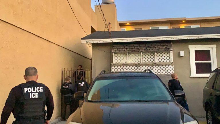 Six hours, 10 officers, two arrests: Riding shotgun with ICE early one morning south of Los Angeles